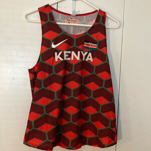 Nike Red and Green Kenya Tank Top